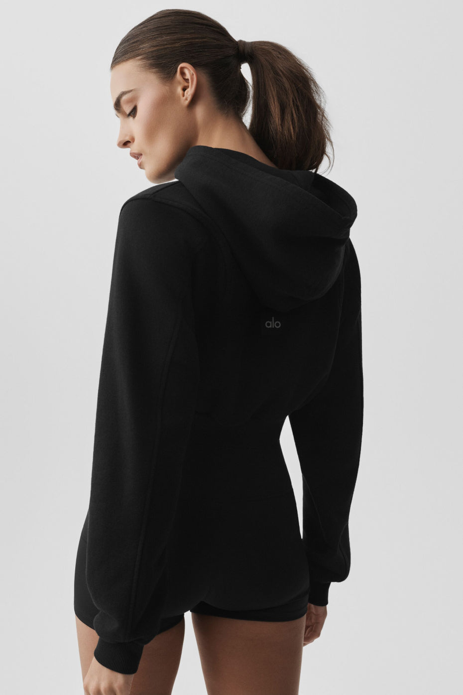alo Sweet Escape Zip Up Hoodie - Black
