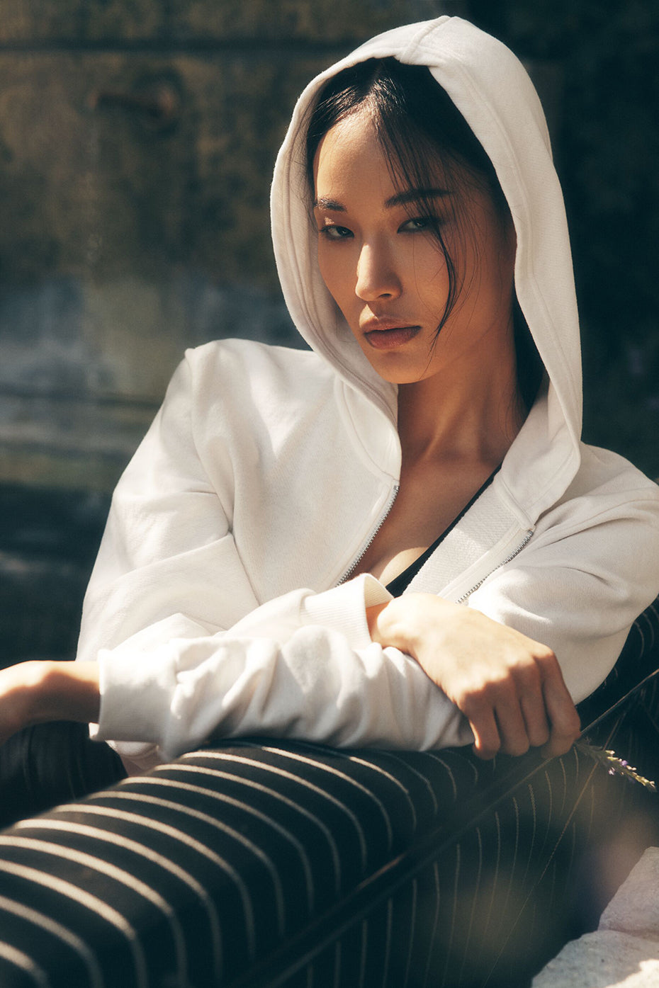 alo Sweet Escape Zip Up Hoodie - Ivory