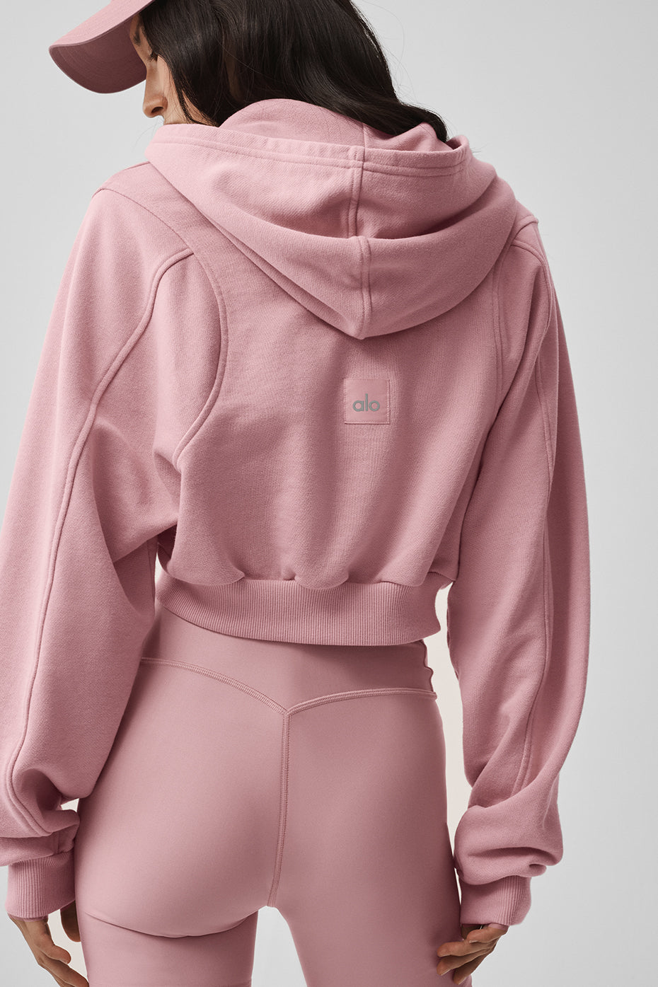 alo Sweet Escape Zip Up Hoodie - Vintage Pink