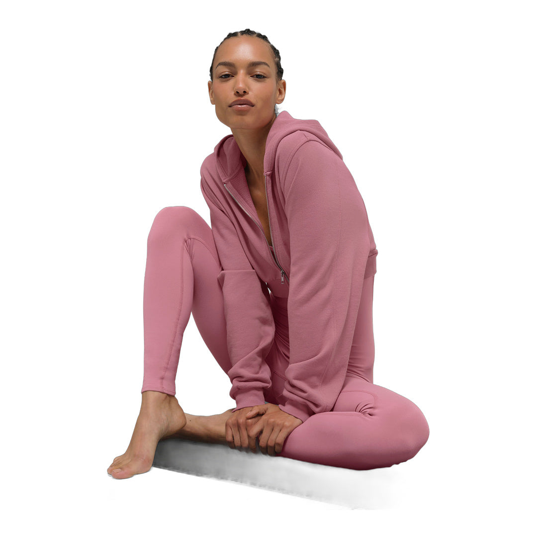 alo Sweet Escape Zip Up Hoodie - Pink Wild Rose