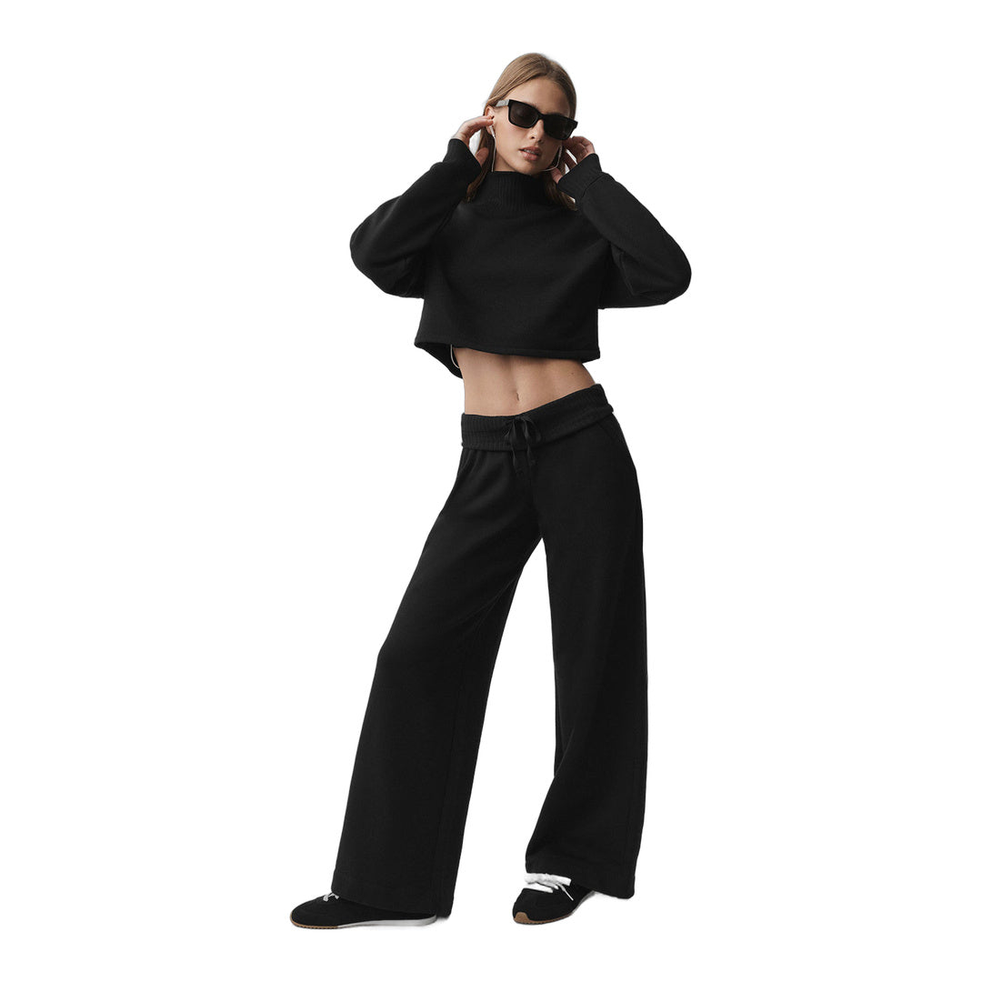 alo Cropped Serenity Coverup - Black