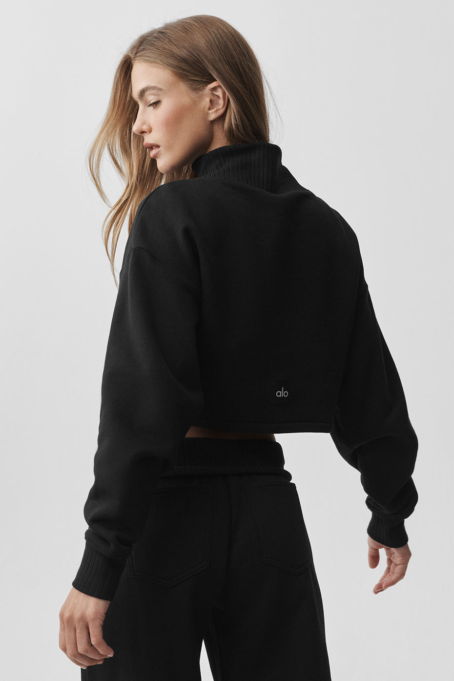 alo Cropped Serenity Coverup - Black