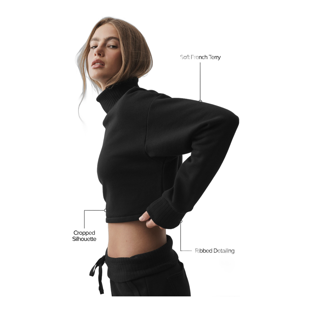 alo Cropped Serenity Coverup - Black