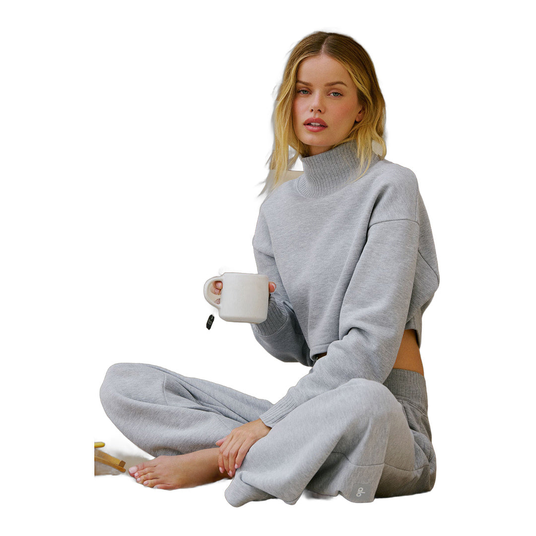 alo Cropped Serenity Coverup - Athletic Heather Grey