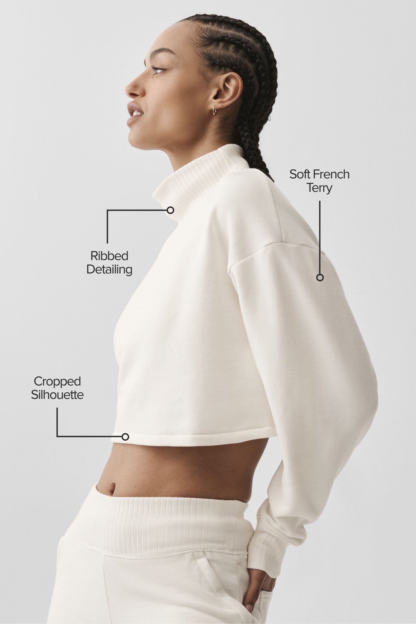 alo Cropped Serenity Coverup - Ivory