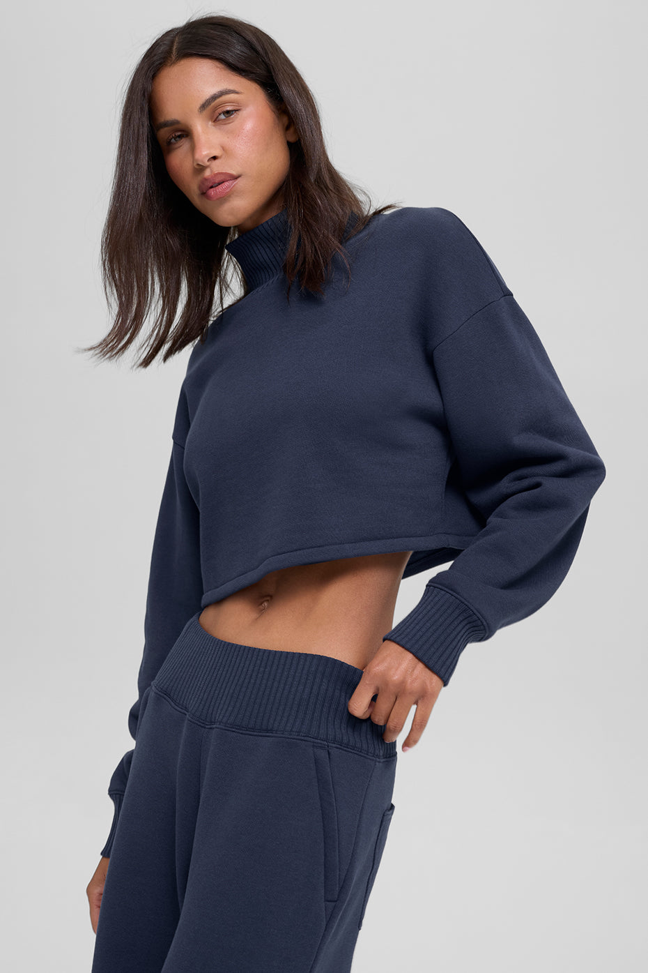 alo Cropped Serenity Coverup - Navy