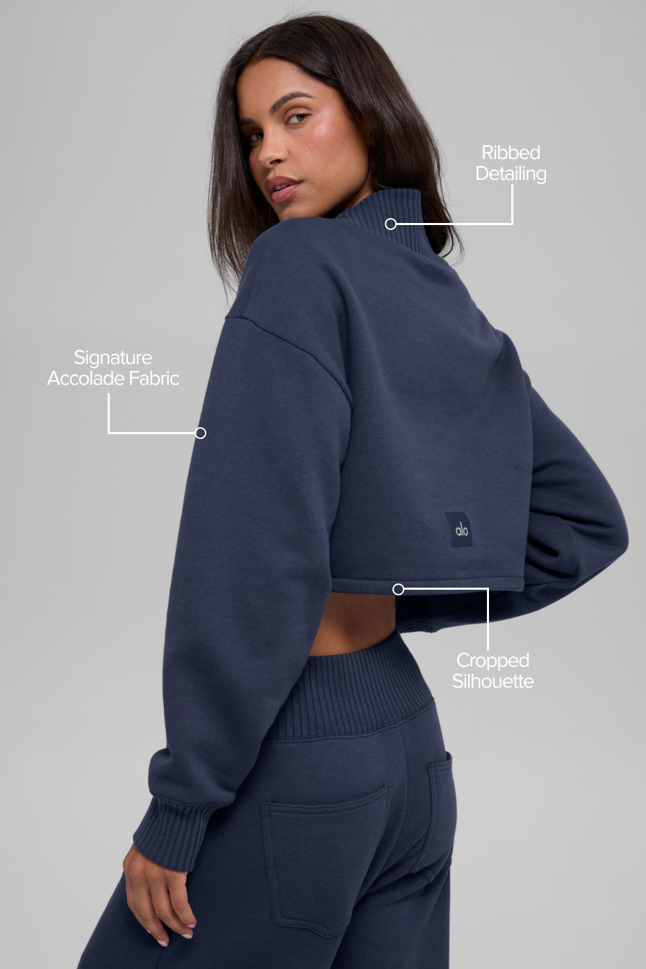 alo Cropped Serenity Coverup - Navy