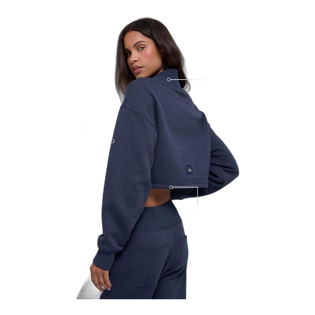 alo Cropped Serenity Coverup - Navy