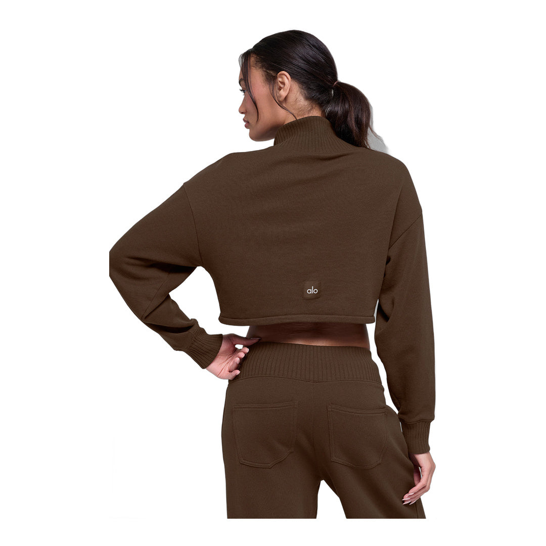 alo Cropped Serenity Coverup - Espresso