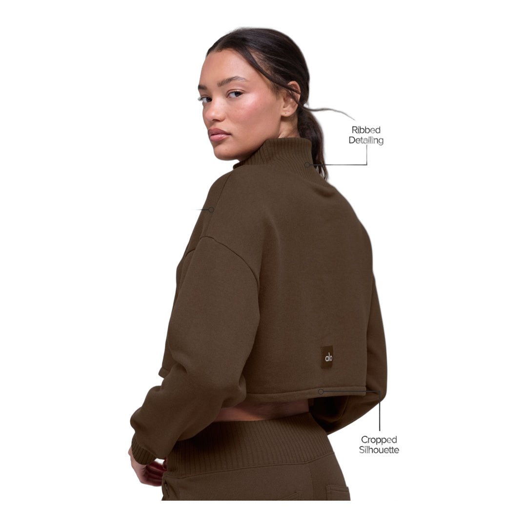 alo Cropped Serenity Coverup - Espresso