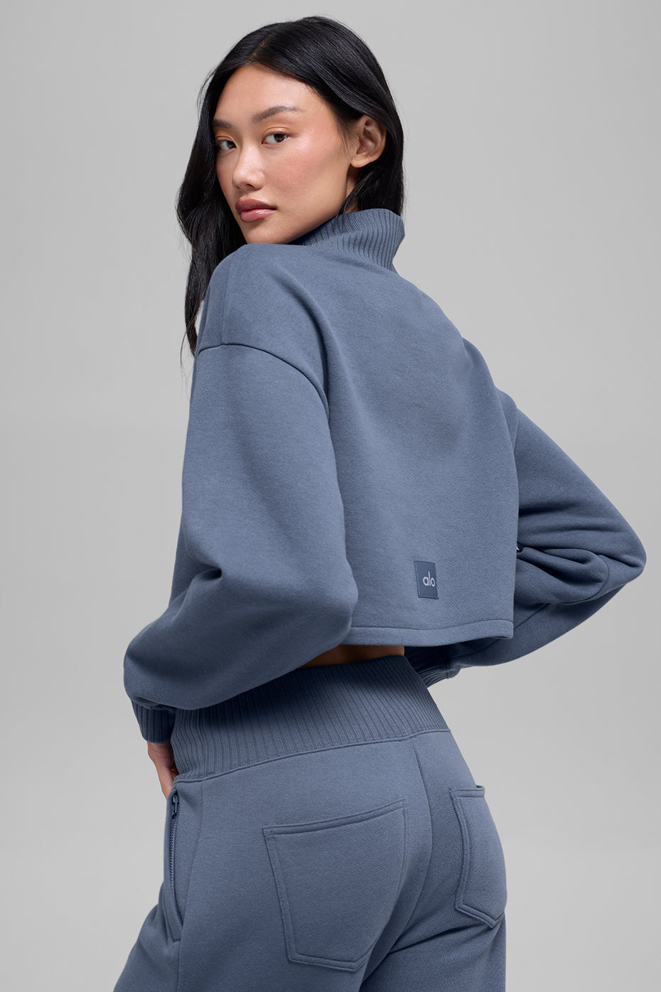 alo Cropped Serenity Coverup - Bluestone