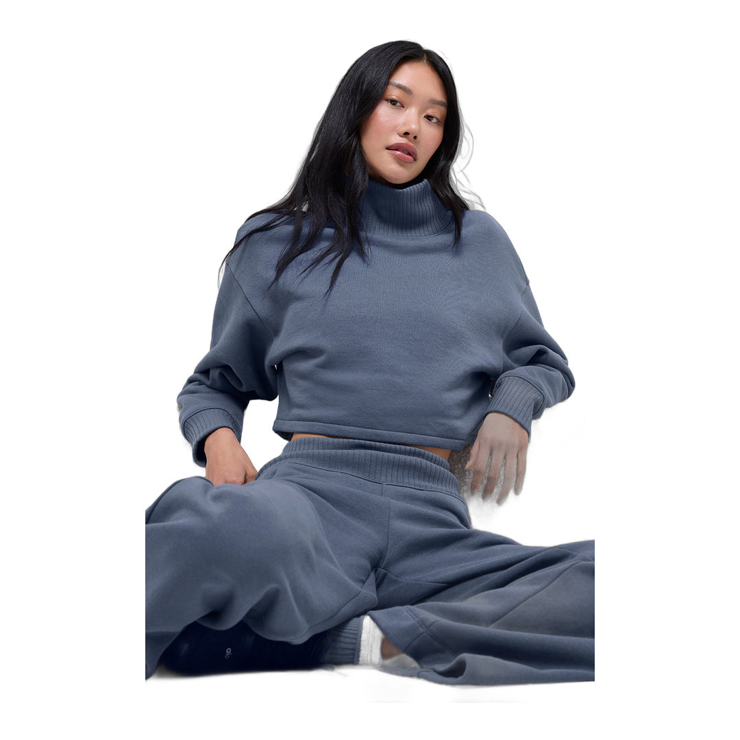 alo Cropped Serenity Coverup - Bluestone
