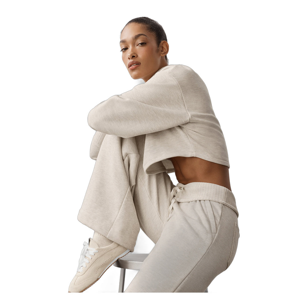 alo Cropped Serenity Coverup - Oatmeal Heather