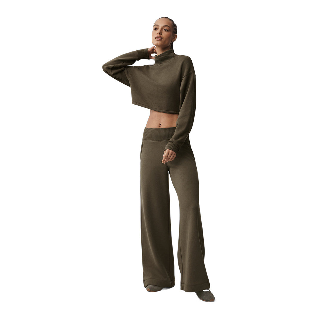 alo Cropped Serenity Coverup - Olive Tree