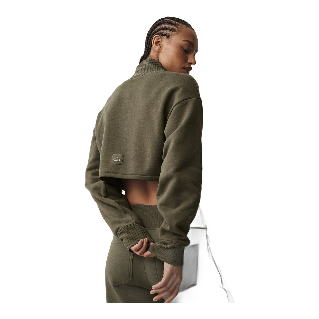 alo Cropped Serenity Coverup - Olive Tree