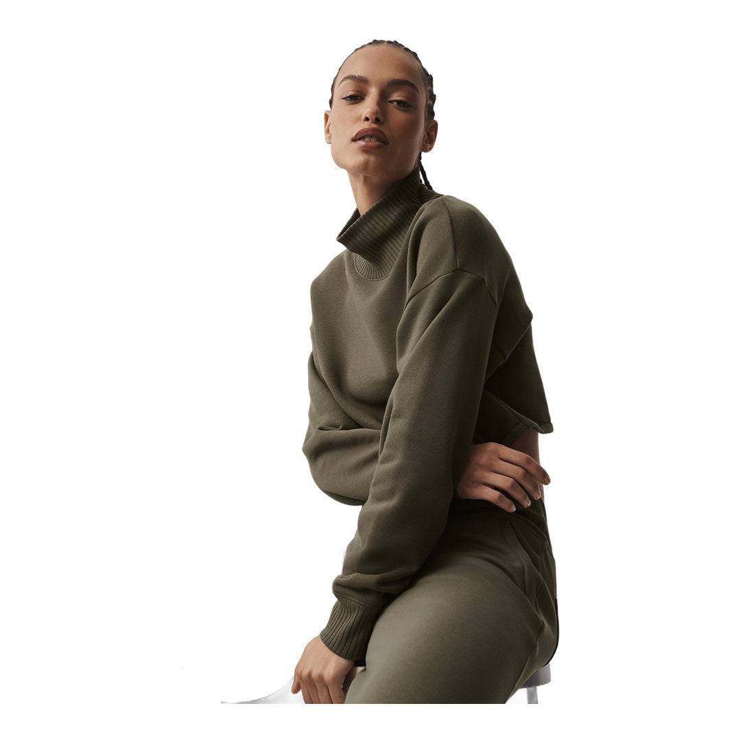 alo Cropped Serenity Coverup - Olive Tree