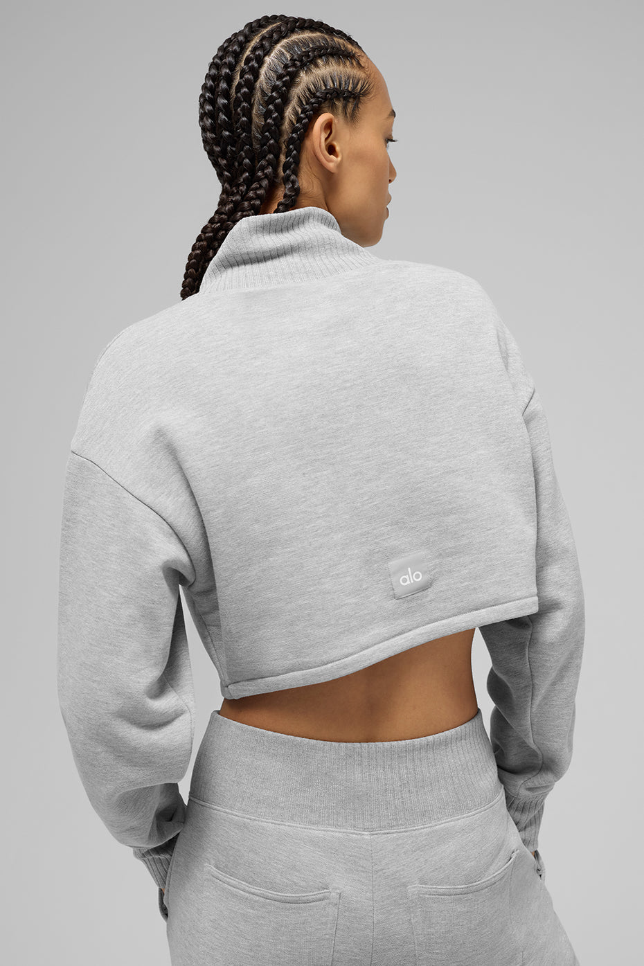 alo Cropped Serenity Coverup - Athletic Heather Grey