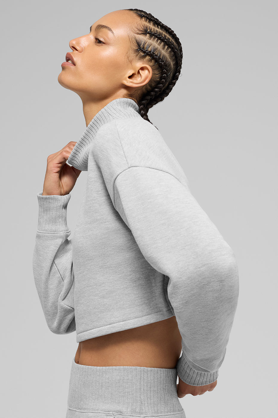 alo Cropped Serenity Coverup - Athletic Heather Grey