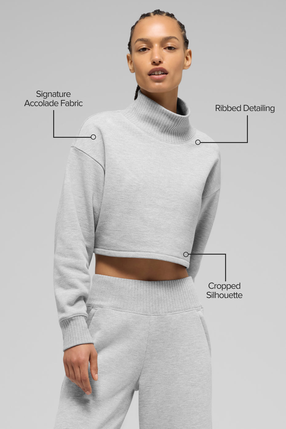 alo Cropped Serenity Coverup - Athletic Heather Grey