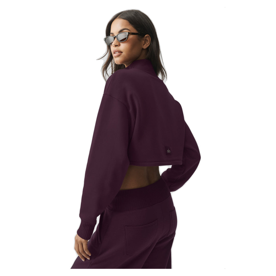 ALO Cropped Serenity Coverup - Rich Bordeaux