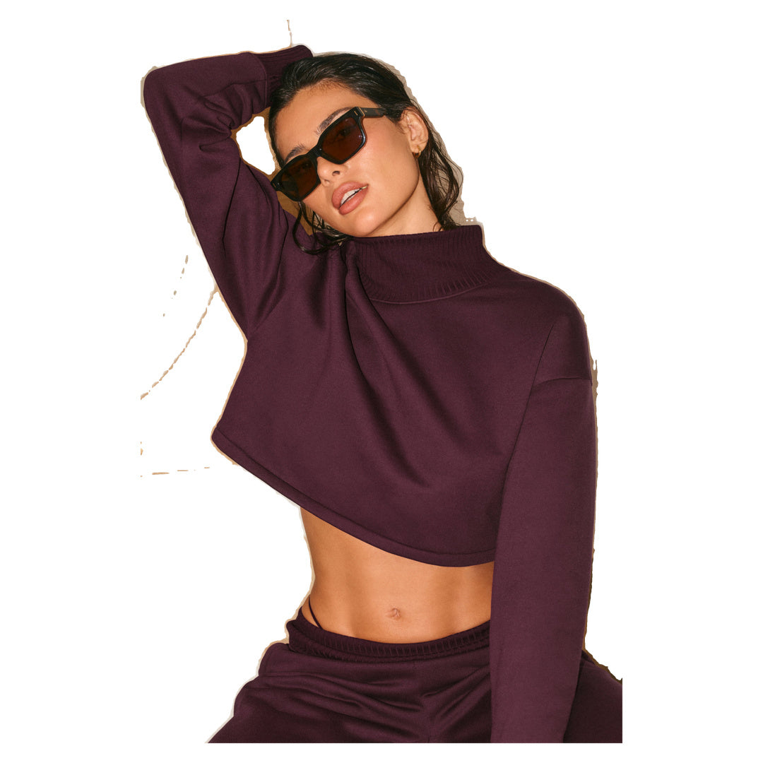 ALO Cropped Serenity Coverup - Rich Bordeaux