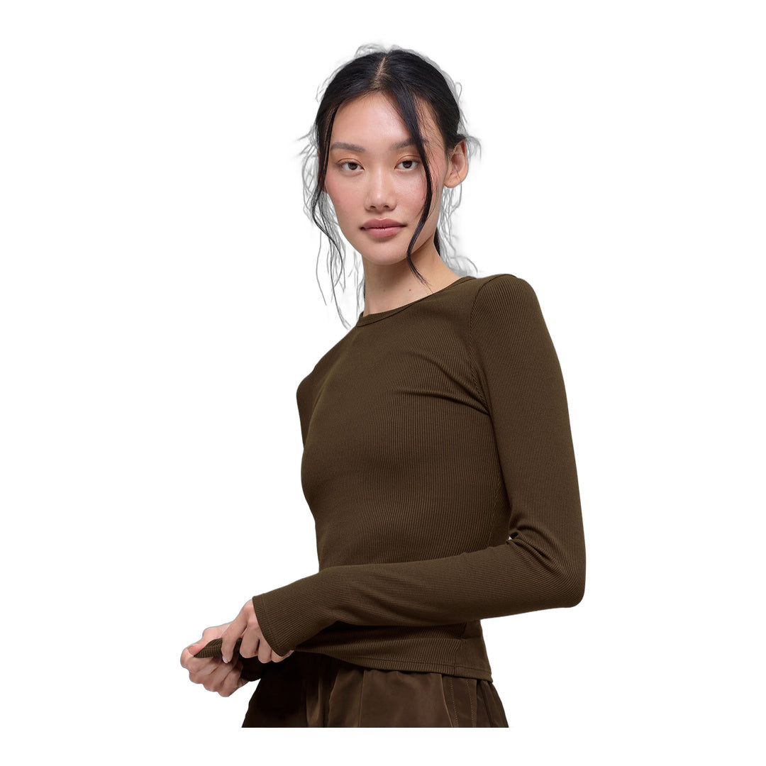 alo Ribbed Modal Long Sleeve - Espresso