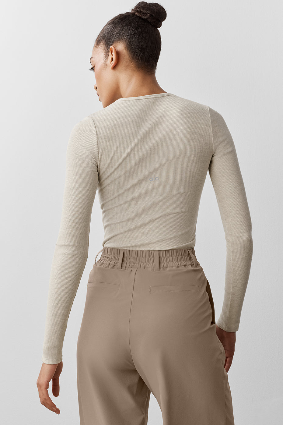 alo Ribbed Modal Long Sleeve - Oatmeal Heather