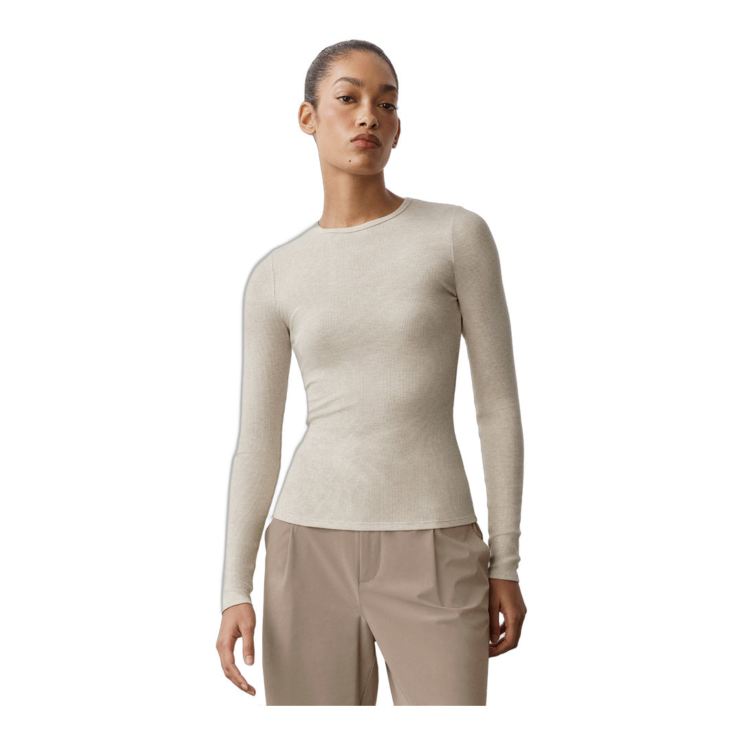 alo Ribbed Modal Long Sleeve - Oatmeal Heather
