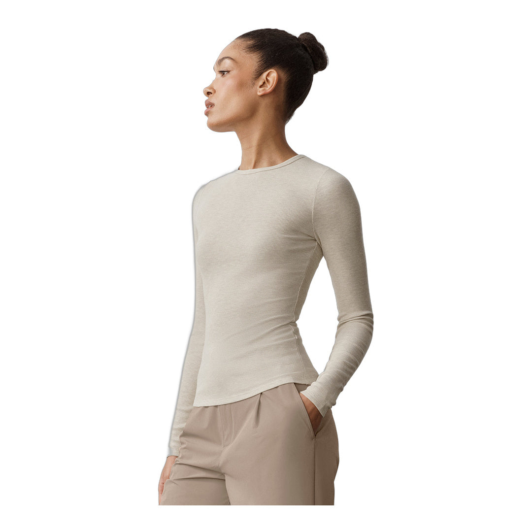 alo Ribbed Modal Long Sleeve - Oatmeal Heather