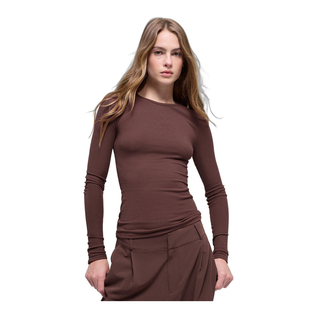 alo Ribbed Modal Long Sleeve - Brownstone