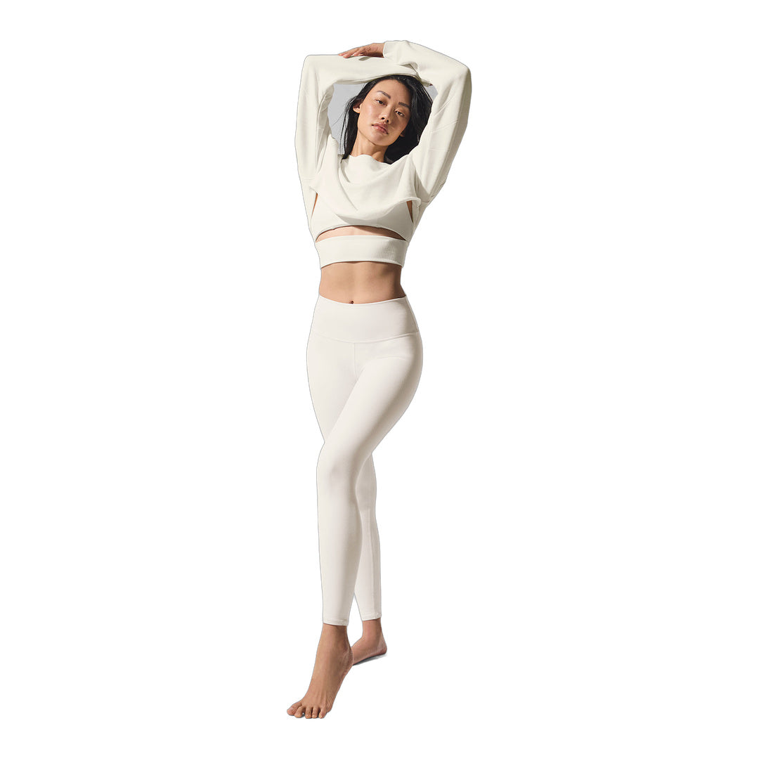 alo Extreme Cropped Pullover - Ivory