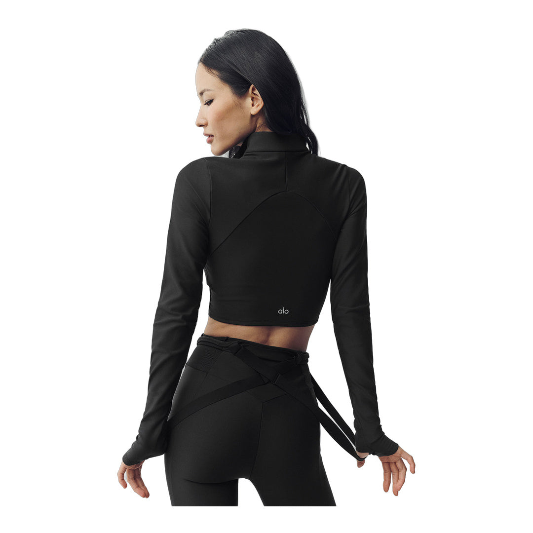 alo Airlift Winter Warm Ski Time Long Sleeve - Black