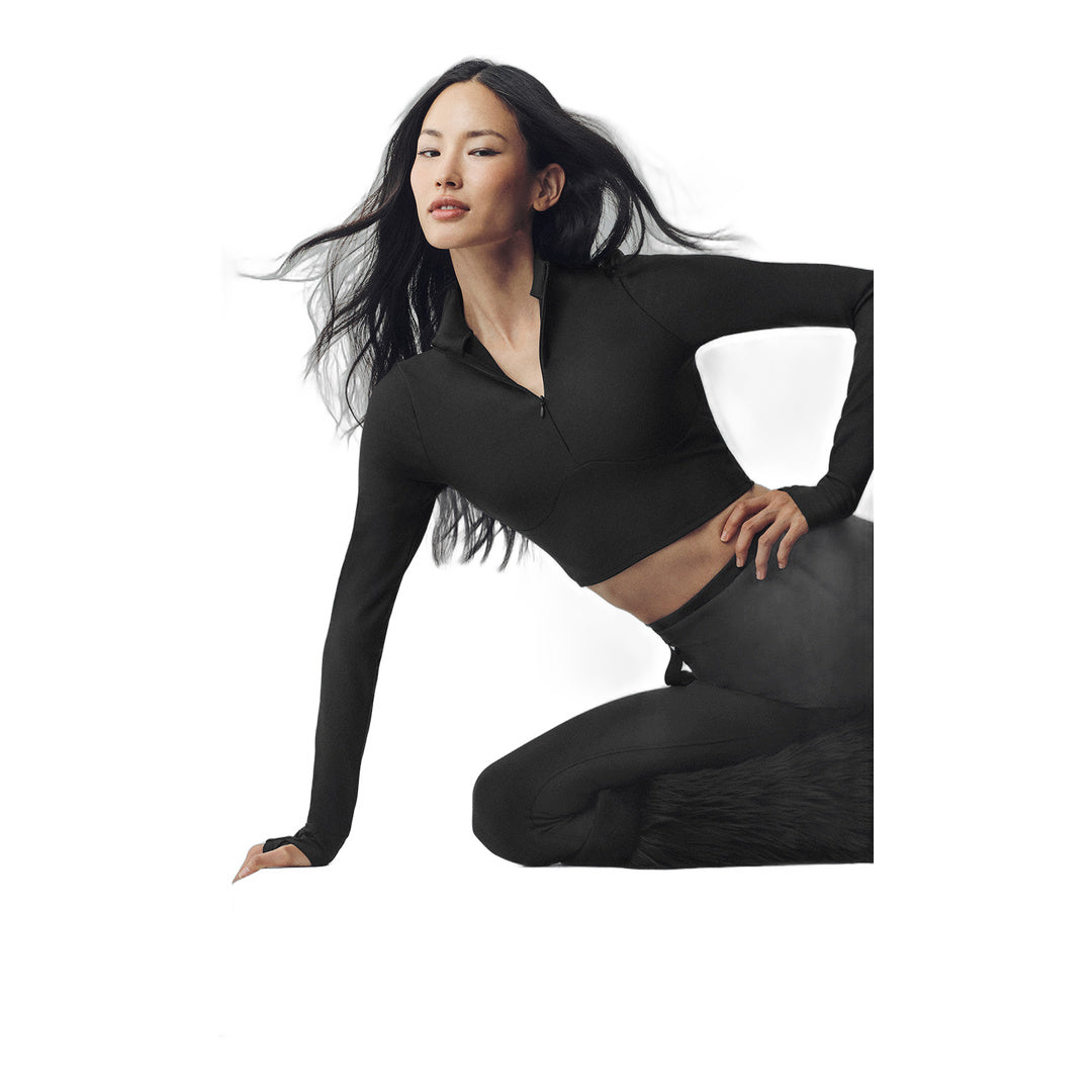 alo Airlift Winter Warm Ski Time Long Sleeve - Black
