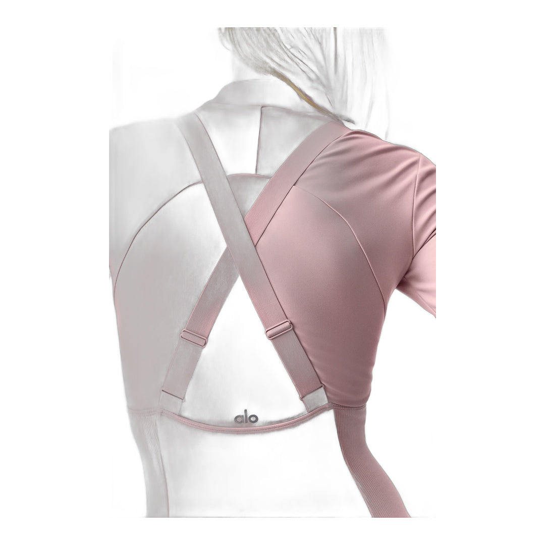 alo Airlift Winter Warm Ski Time Long Sleeve - Pink Champagne
