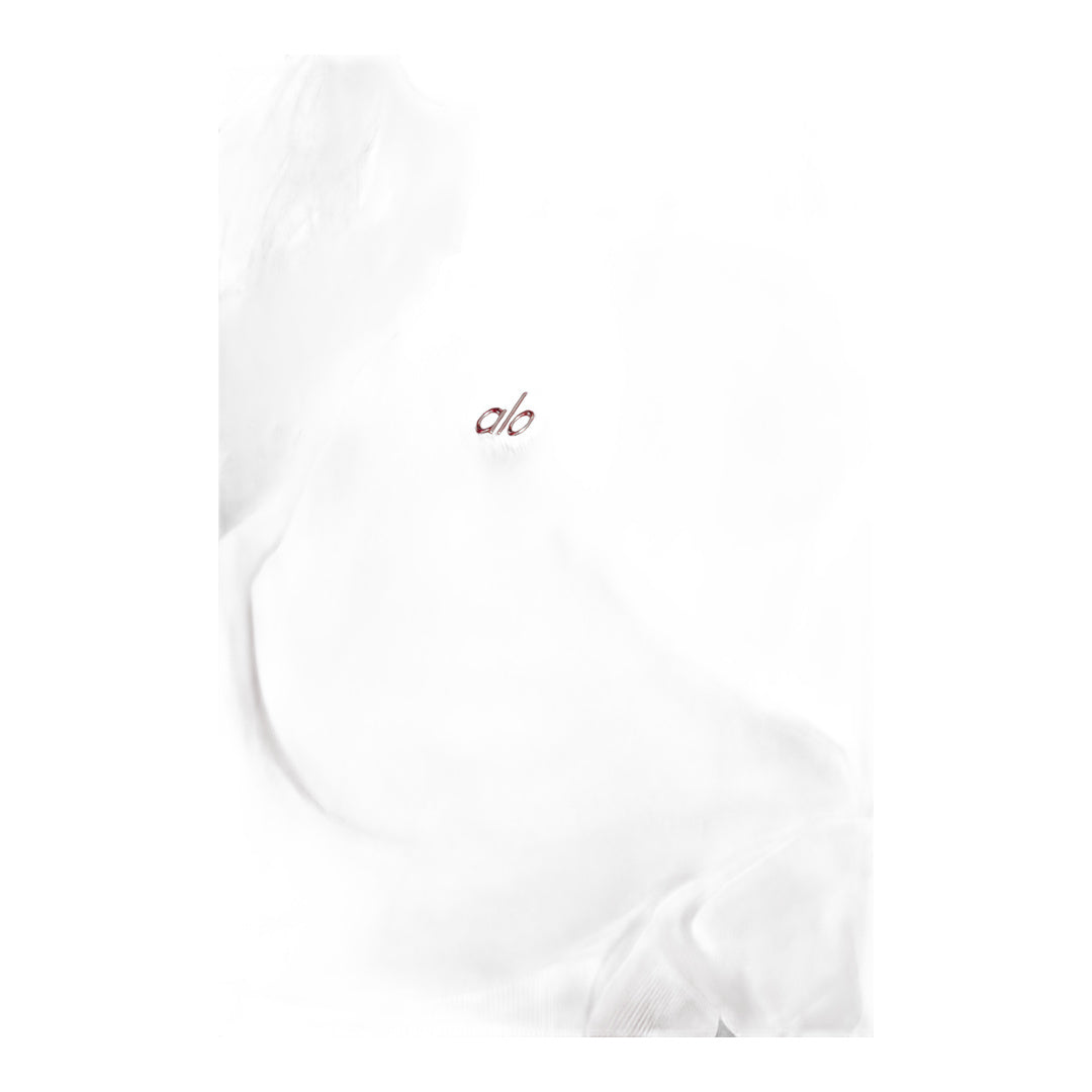 alo Cropped Accolade Crewneck - Candy Red