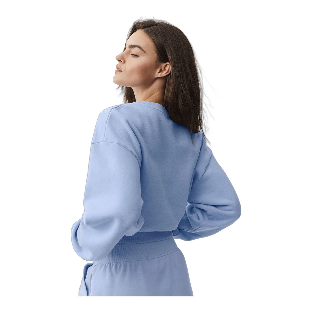 alo Cropped Accolade Crewneck - Light Provence Blue