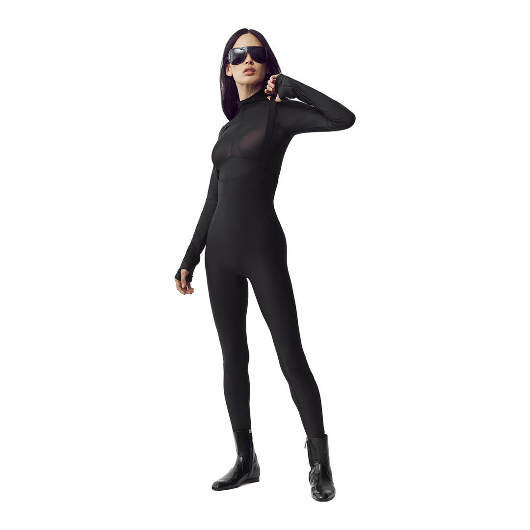 alo Airlift Winter Warm Mesh Ski Time Long Sleeve - Black