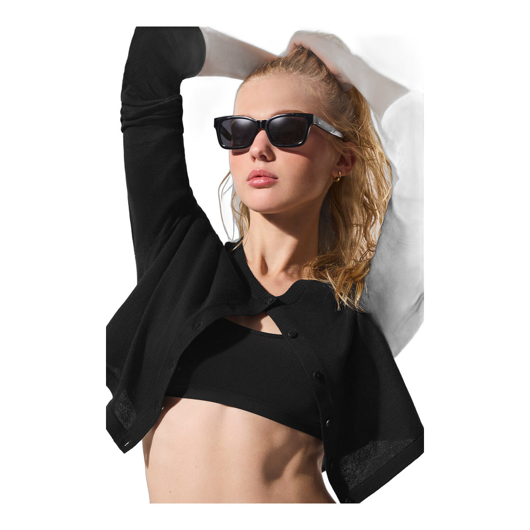 alo Supernatural Sweater Cardigan - Black