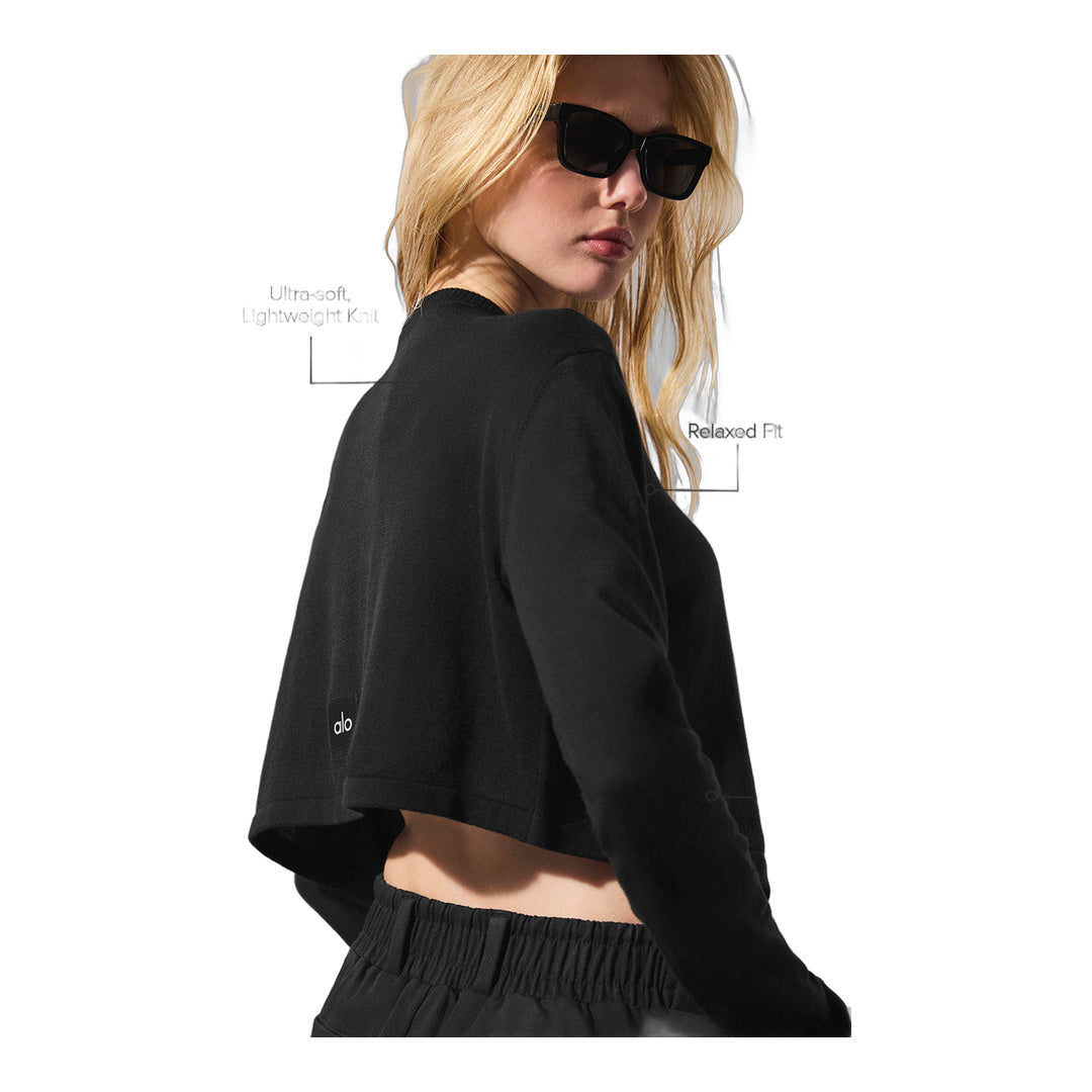 alo Supernatural Sweater Cardigan - Black