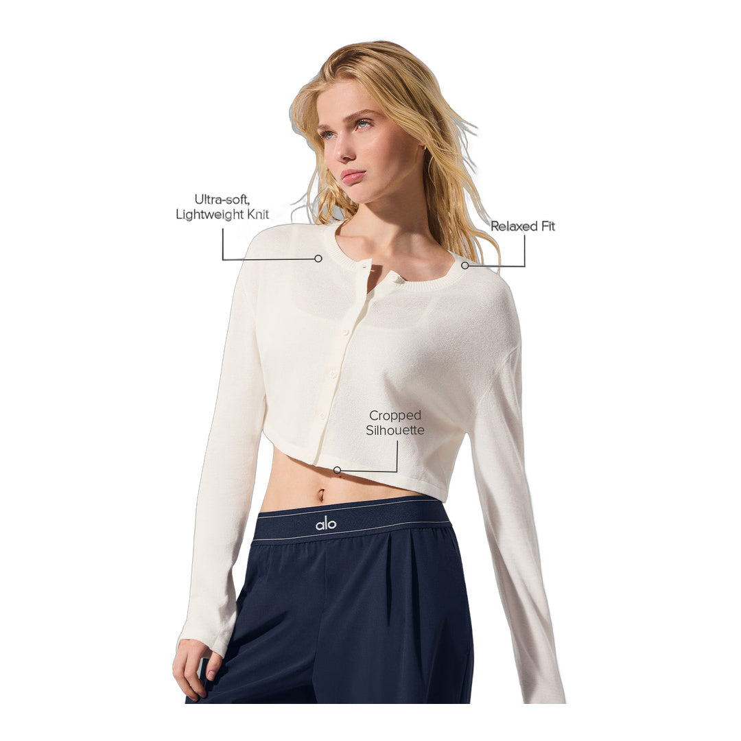 alo Supernatural Sweater Cardigan - Ivory