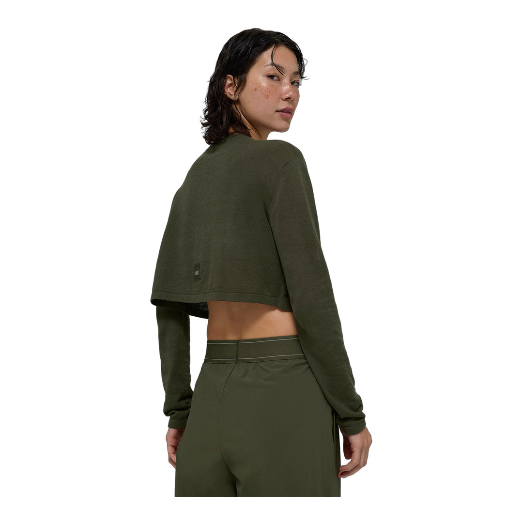 alo Supernatural Sweater Cardigan - Green Olive
