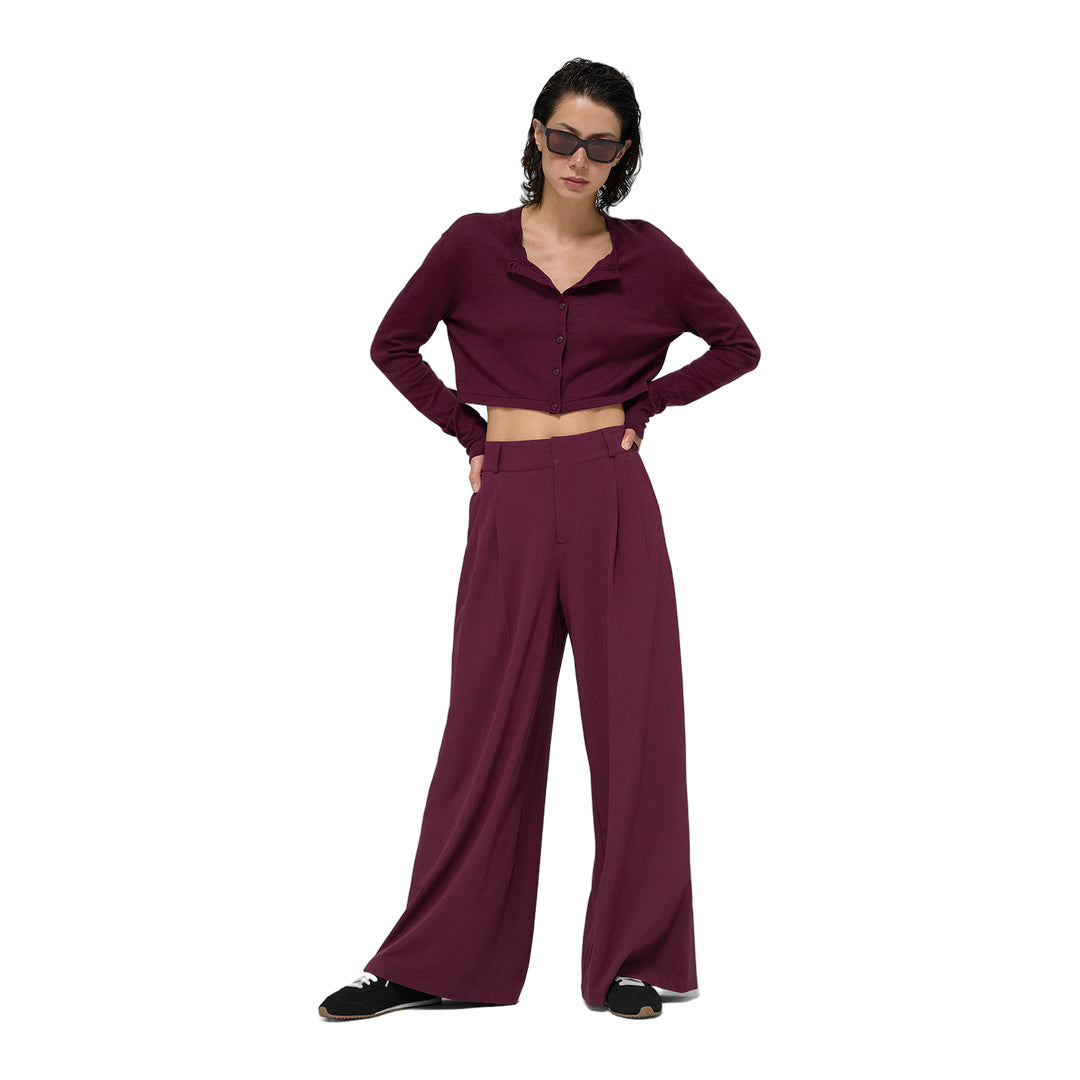 alo Supernatural Sweater Cardigan - Burgundy