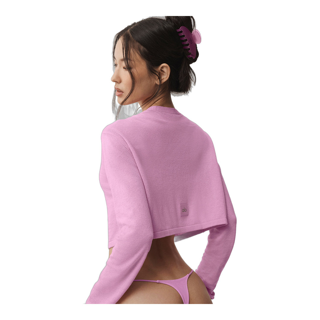 alo Supernatural Sweater Cardigan - Candy Heart Pink