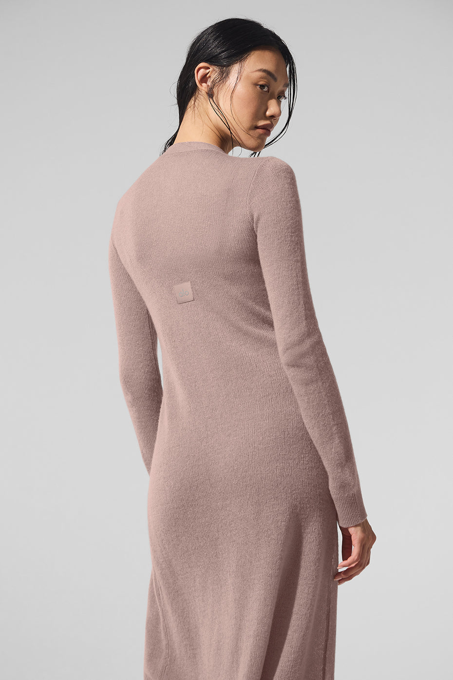 alo Sheer Cashmere Long Cardigan - Taupe
