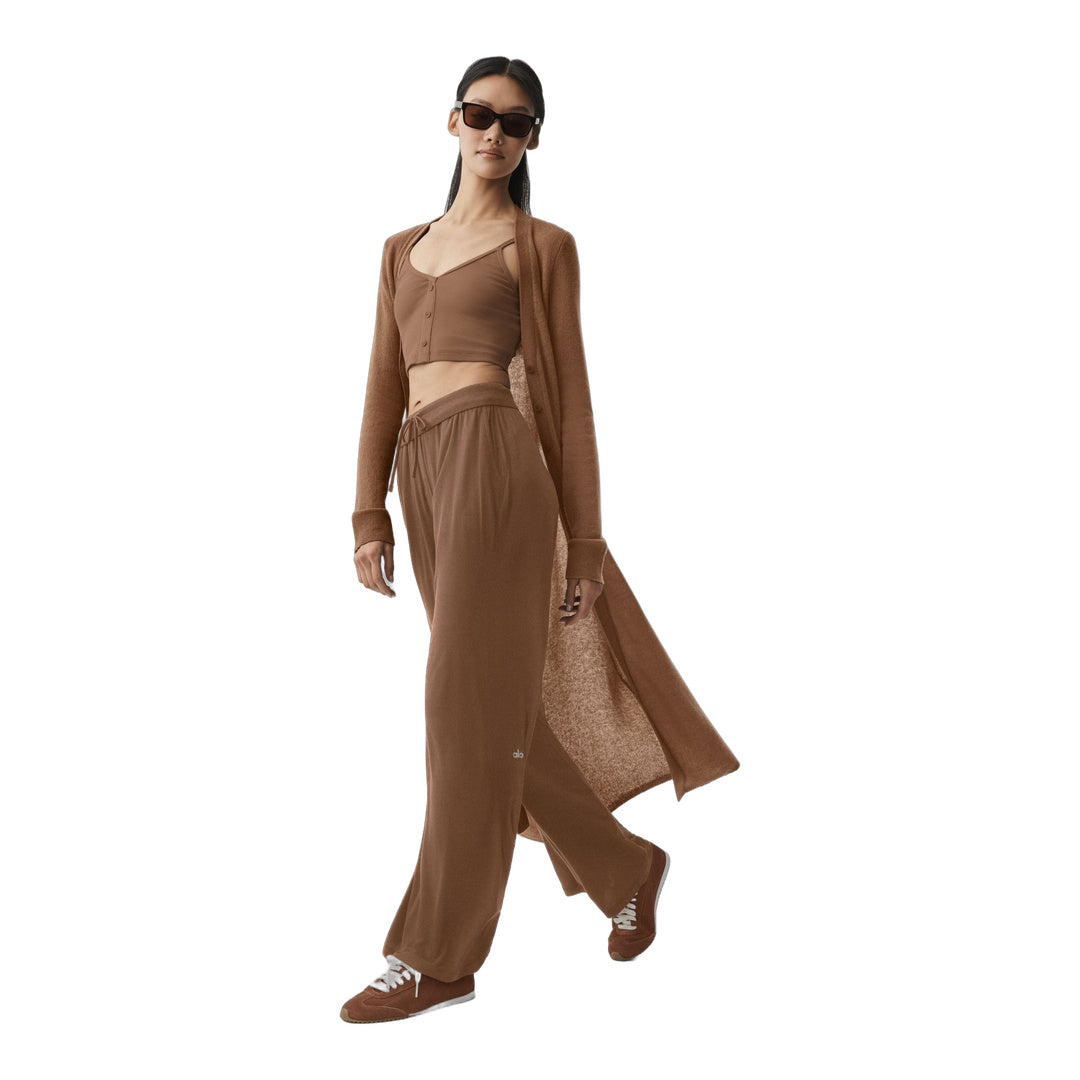 alo Sheer Cashmere Long Cardigan - Sun Kissed Brown