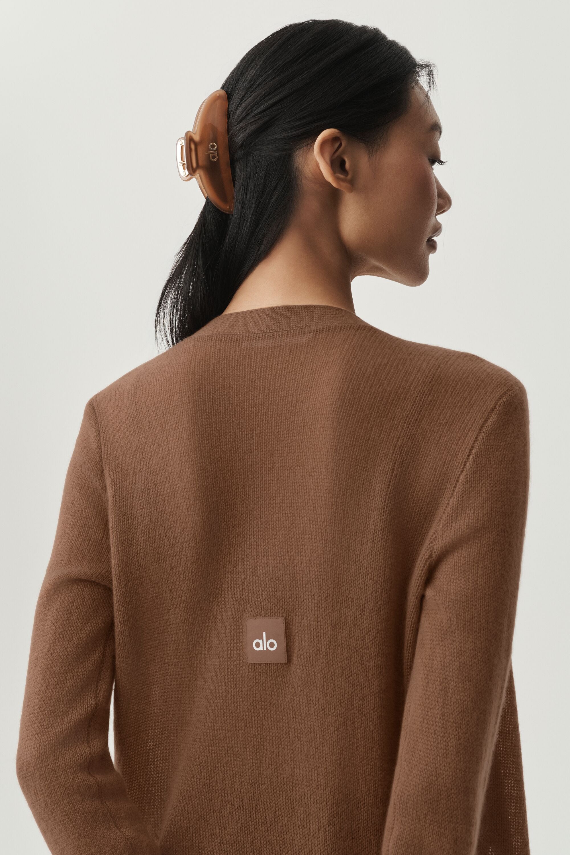 alo Sheer Cashmere Long Cardigan - Sun Kissed Brown