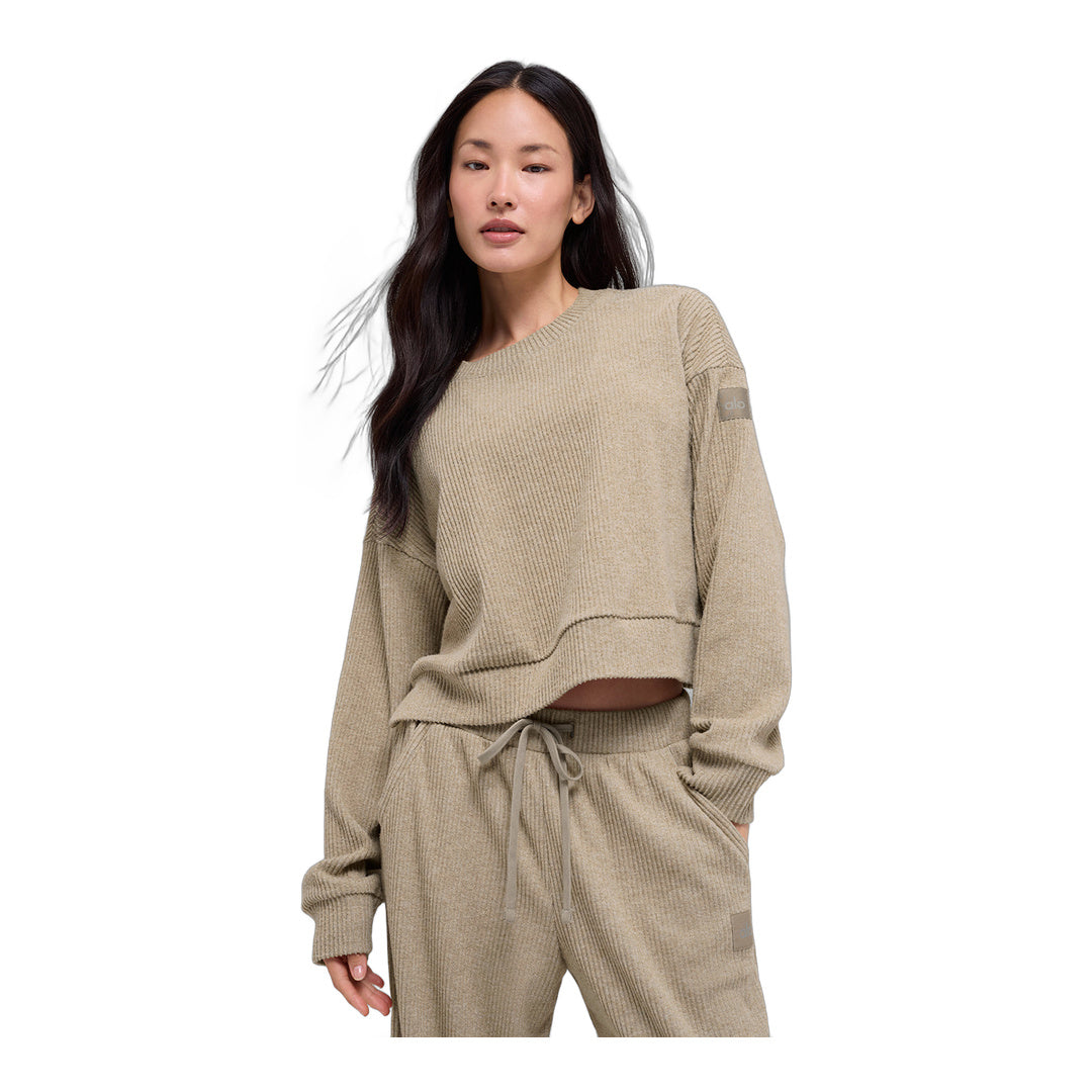 alo Muse Crew Neck Pullover - Gravel Heather