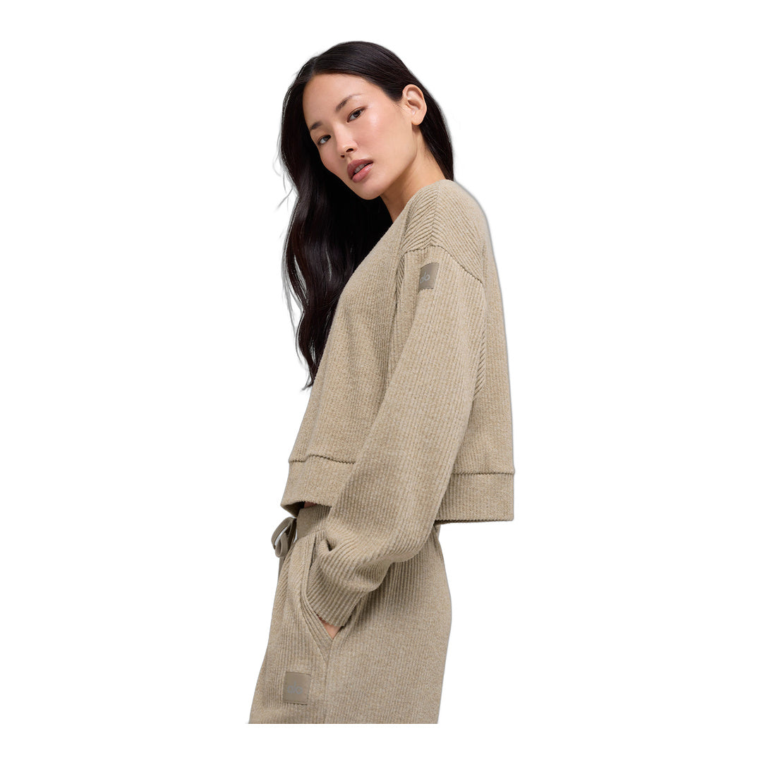 alo Muse Crew Neck Pullover - Gravel Heather