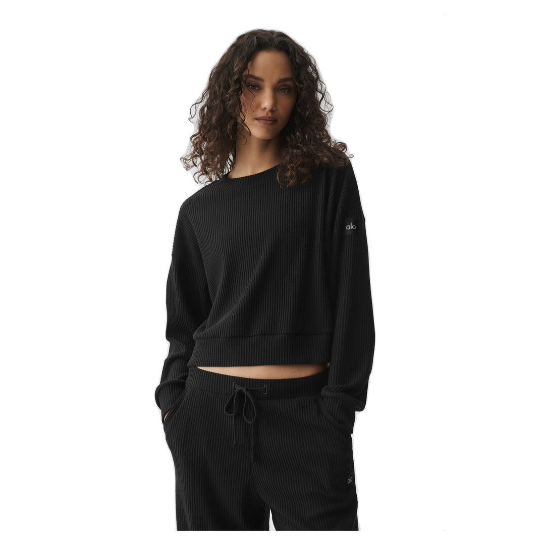 ALO Muse Crew Neck Pullover - Black