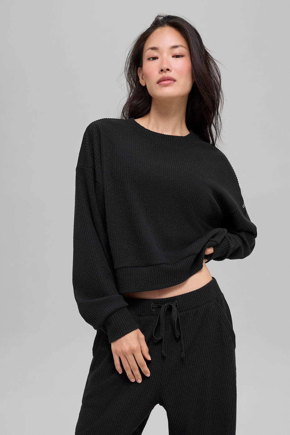 alo Muse Crew Neck Pullover - Black